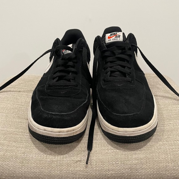 Nike Air Force 1 Low Black White Suede Men's Shoes Size 10.5 estimated - Picture 6 of 10